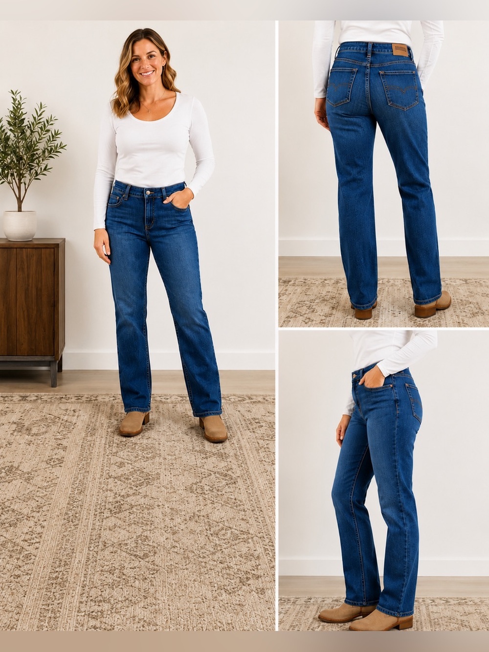 Duluth Trading Co. Women’s Straight Leg Blue Jeans Size 10x29 Stretch Denim